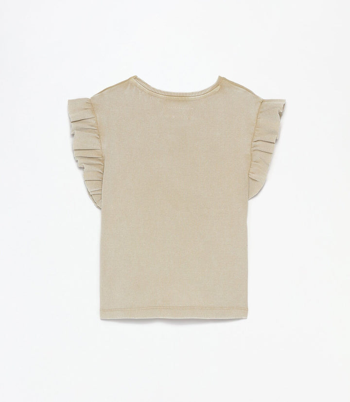 Moudda Lefties - T-Shirt Côtes - Volant Acid Wash Février Fille - Tunisie 3