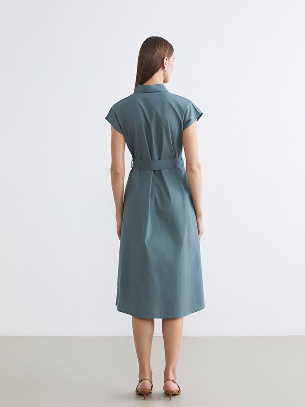 Moudda LC Waikiki - Robe maternité à manches courtes pour Femme couleur Vert terne - Tunisie 4