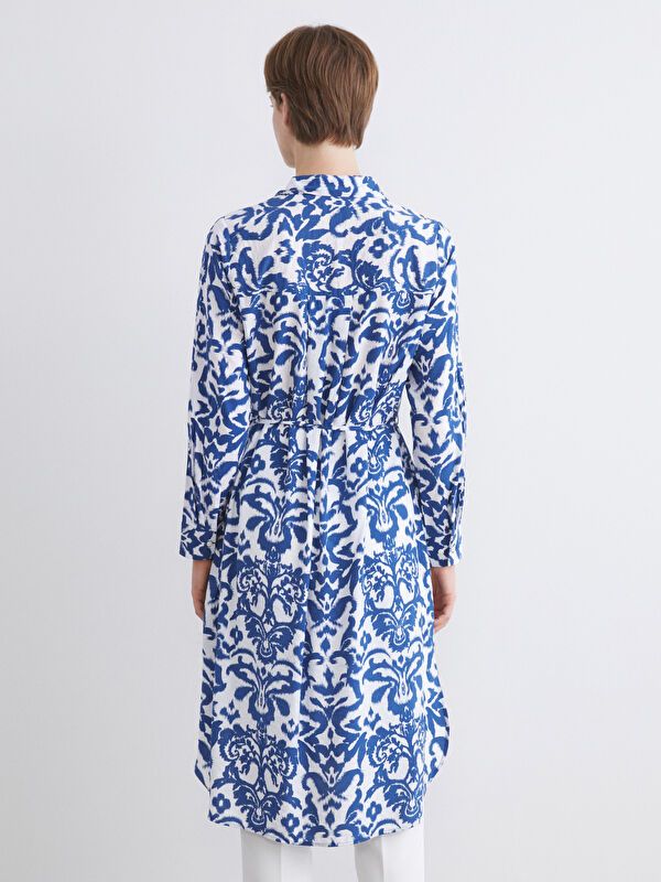 Moudda LC Waikiki - Tunique tissée imprimée manches longues Femme Imprimé marine - Tunisie 5