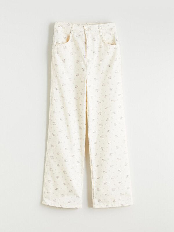 Moudda LC Waikiki - Pantalon en tissu pour Fille couleur Beige clair imprimé - Tunisie 1