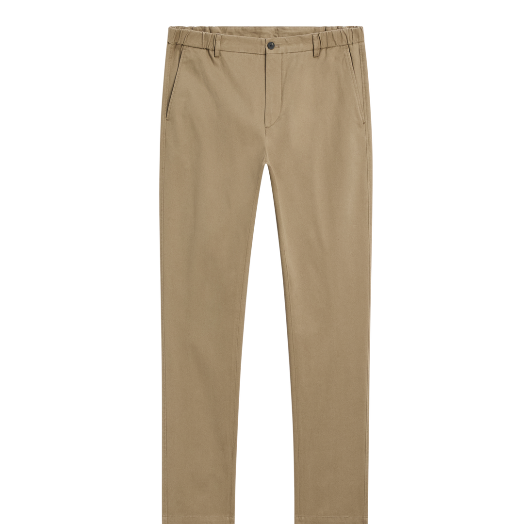 Moudda Massimo Dutti - Pantalon sergé brossé détail taille coupe fuselée - Tunisie 1