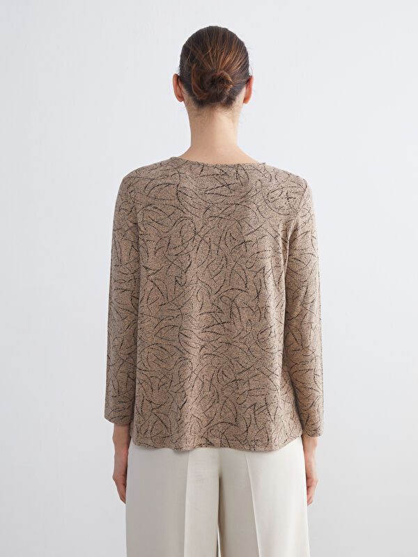 Moudda LC Waikiki - T-shirt imprimé cv jersey manches longues mi-longues pour Femmes - Tunisie 4