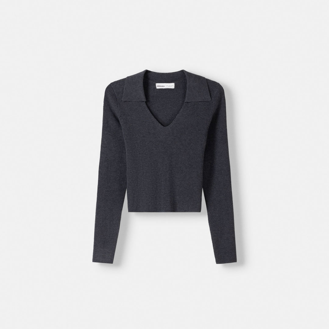 Moudda BERSHKA - Pull Col Polo Ajusté - Tunisie 1