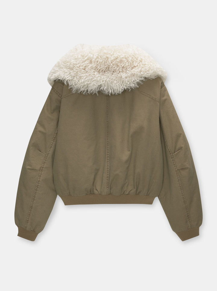 Moudda PULL & BEAR - Veste Bomber Poil Bouclé Col - Tunisie 4