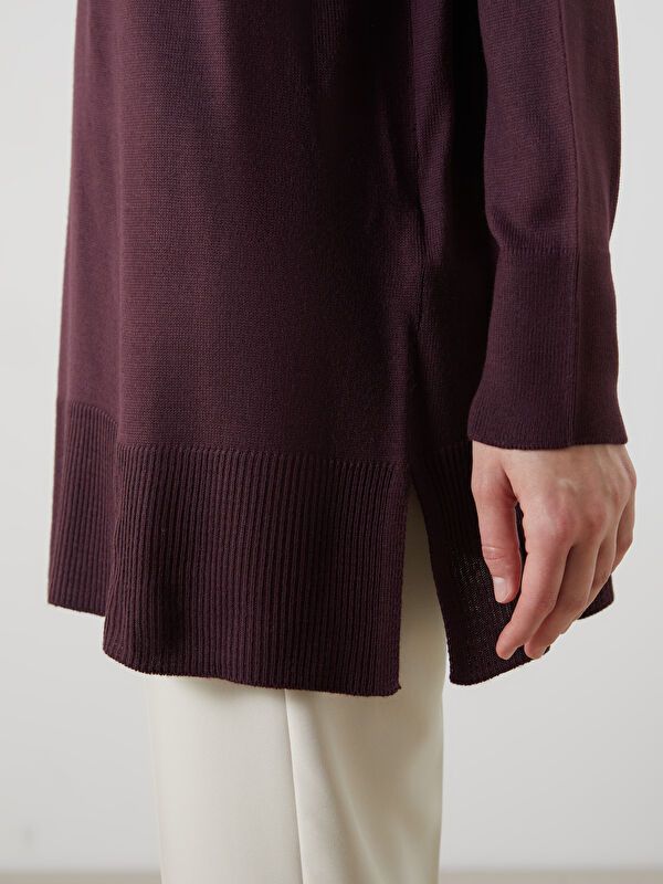 Moudda LC Waikiki - Tunique tricot Femme Prune foncée - Tunisie 3