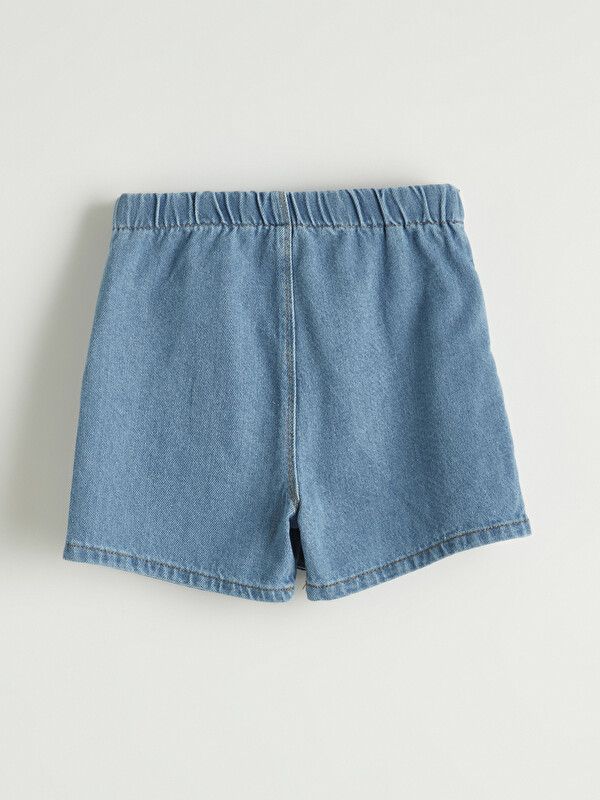 Moudda LC Waikiki - Bermuda en denim pour Fille couleur Bleu clair délavé à l'acide - Tunisie 5