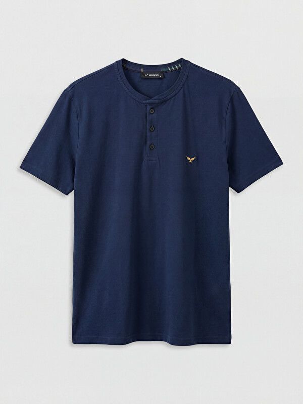 Moudda LC Waikiki - Ensemble pyjama jersey manches courtes-short pour Homme couleur Bleu marine imprimé - Tunisie 2