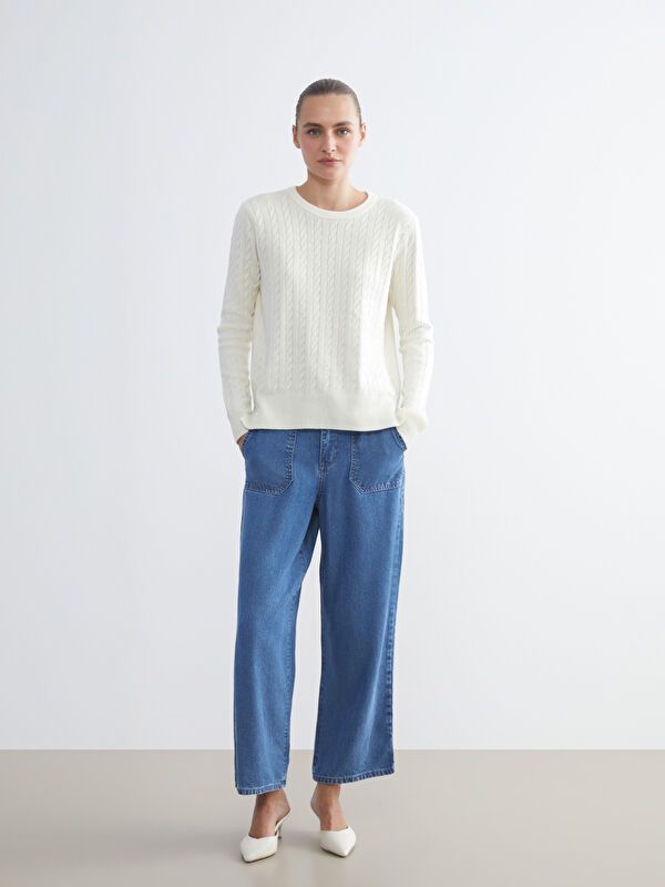 Moudda LC Waikiki - Pantalon jean tissé basique Femme Rodéo mid indigo - Tunisie 1