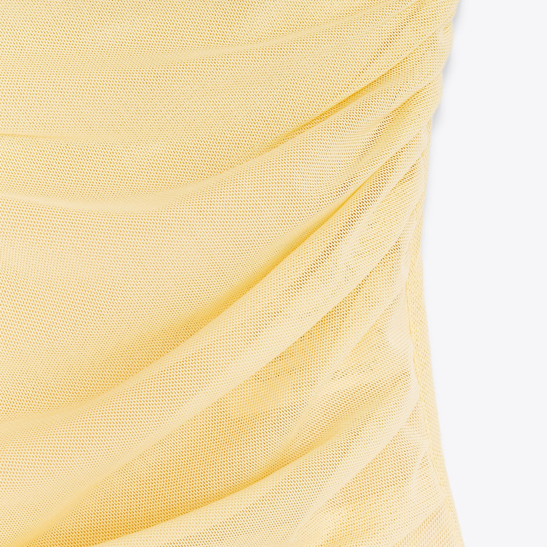 Moudda ZARA - Body Drapé - Encolure Asymétrique & Tulle - Tunisie 3