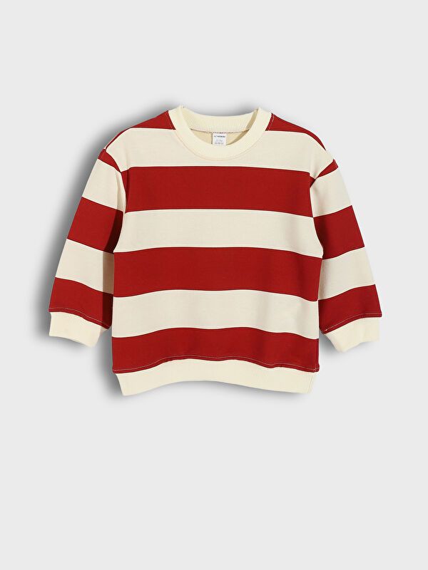 Moudda LC Waikiki - Sweatshirt en jersey Garçon Imprimé rouge foncé - Tunisie 1