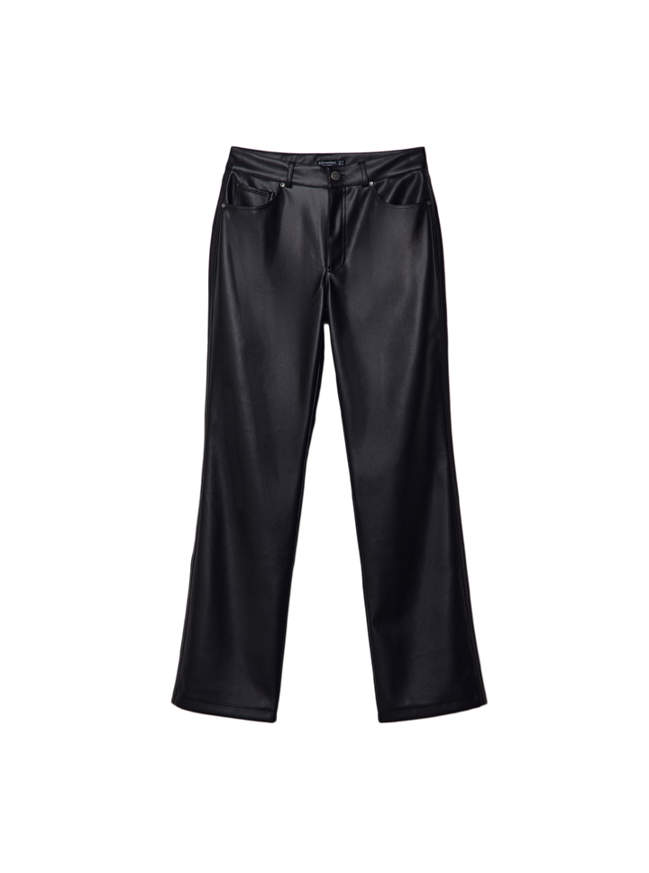 Moudda STRADIVARIUS - Pantalon D98 Straight Fit en Simili Cuir - Tunisie 2