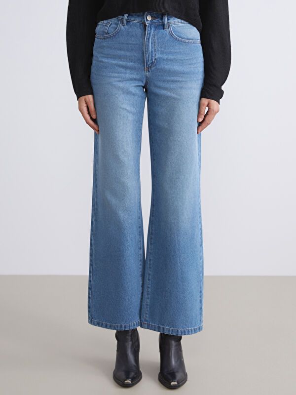 Moudda LC Waikiki - Pantalon jean tissé basique Femme Rodéo mid indigo - Tunisie 2