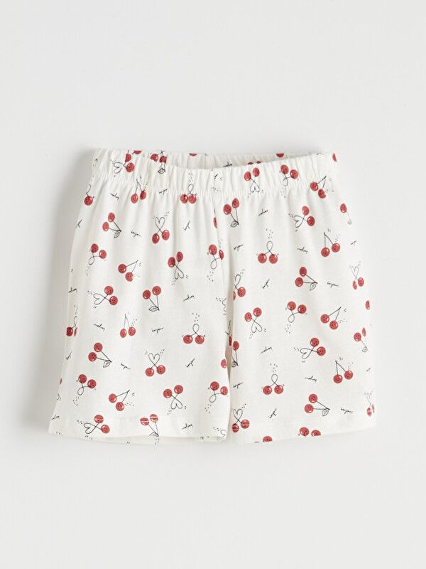 Moudda LC Waikiki - Short-Capri manches courtes pour Fille couleur Écru imprimé - Tunisie 4