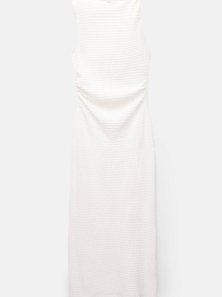 Moudda PULL & BEAR - Robe Midi - Texture & Encolure Asymétrique - Tunisie 3