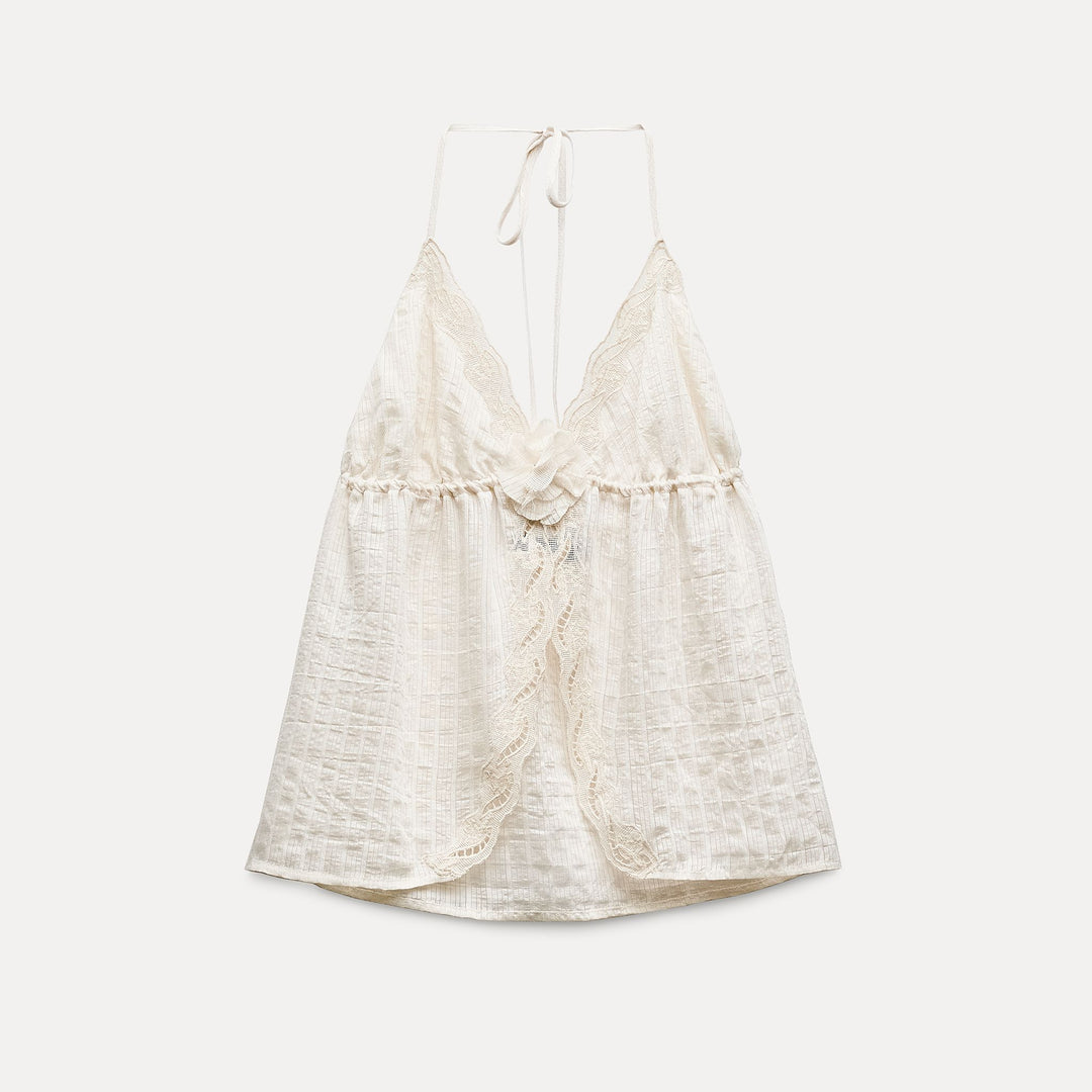 Moudda ZARA - Haut structuré bustier, fleur devant - Tunisie 2