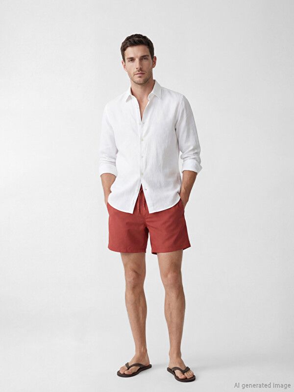 Moudda LC Waikiki - Maillot de bain pour Homme couleur Rouge terne - Tunisie 1