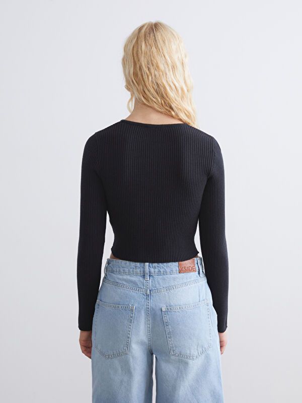 Moudda LC Waikiki - Cardigan en tricot Femme Noir - Tunisie 4