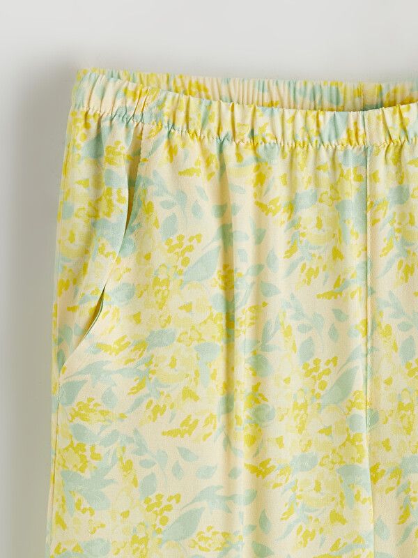 Moudda LC Waikiki - Pantalon en tissu pour Fille couleur Jaune imprimé - Tunisie 2