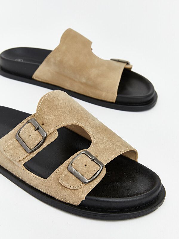 Moudda LC Waikiki - Pantoufles pour Homme couleur Beige - Tunisie 3
