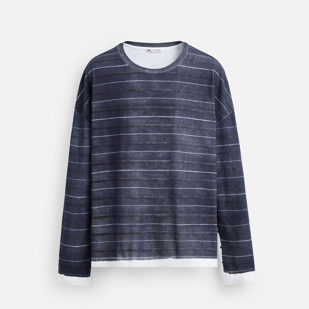 Moudda ZARA - T-Shirt - Rayures Peintes (Soft Layers) - Tunisie 1