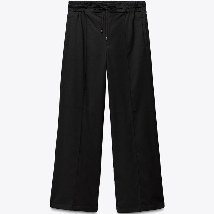 Moudda ZARA - Pantalon Wide Leg - Rayures & Taille Élastique - Tunisie 1