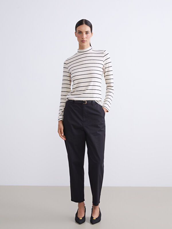 Moudda LC Waikiki - Body en jersey manches longues Femme Mélange beige - Tunisie 2