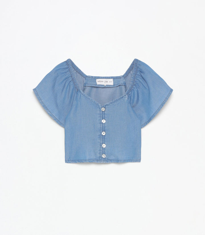 Moudda Lefties - Top Léger Denim - Indigo Fille D5 - Tunisie 1
