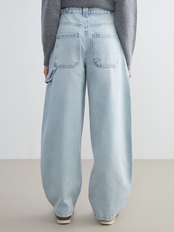 Moudda LC Waikiki - Pantalon tissé en denim Femme Bleu clair - Tunisie 4