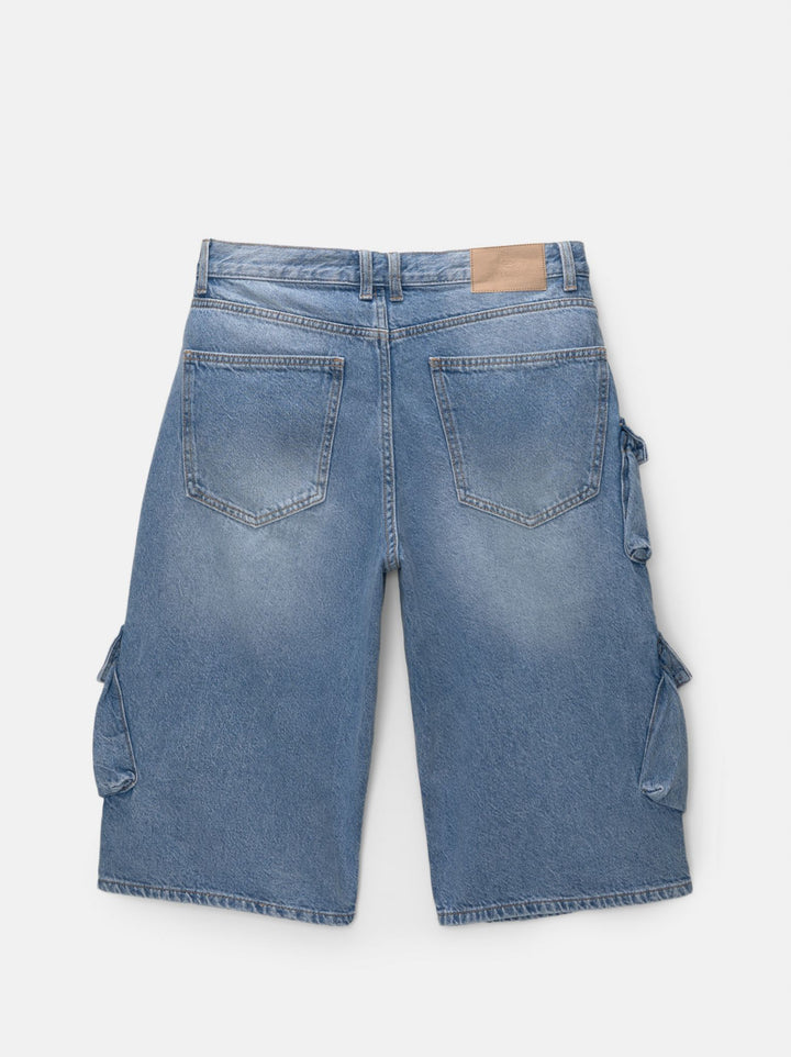 Moudda PULL & BEAR - Bermuda Cargo Longue Denim - Tunisie 2