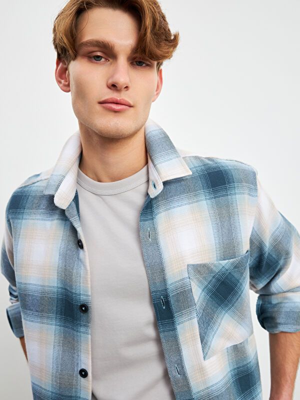 Moudda LC Waikiki - Chemise tissée manches longues Homme A carreaux noirs 1 - Tunisie 1