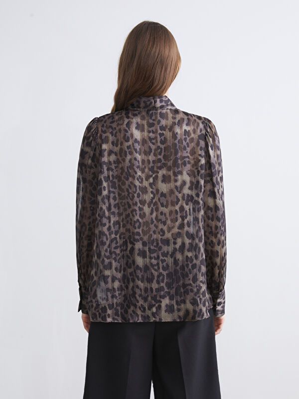 Moudda LC Waikiki - Blouse tissée imprimée manches longues Femme Imprimé vert - Tunisie 4