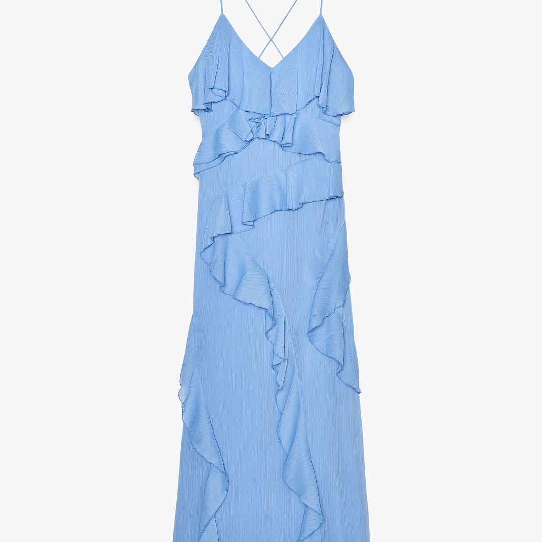 Moudda ZARA - Robe Volants - Col Piqué & Bretelles - Tunisie 1