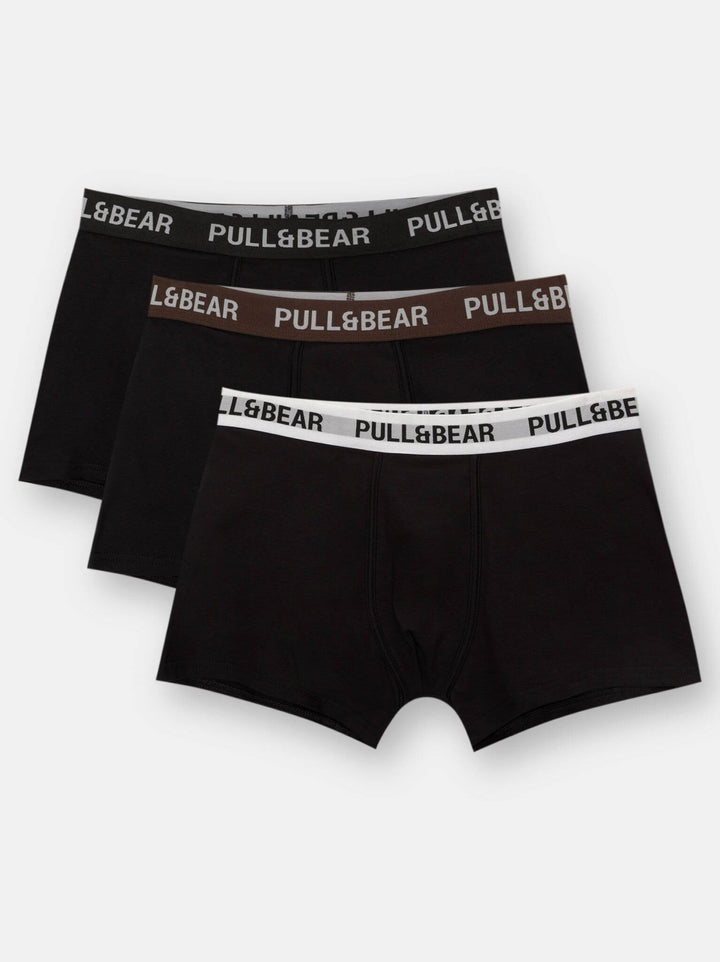 Moudda PULL & BEAR - Boxer - Logo Medium (Blanc/Marron/Noir) - Tunisie 2