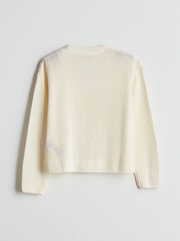 Moudda LC Waikiki - Cardigan en tricot Fille Ecru - Tunisie 3