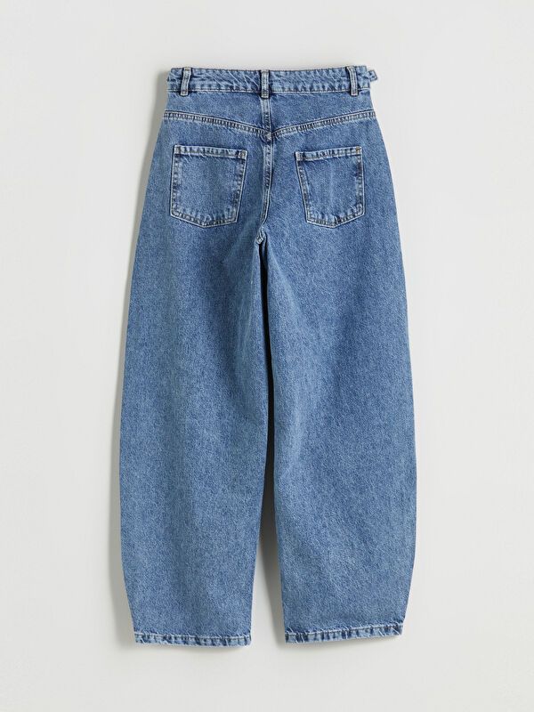 Moudda LC Waikiki - Pantalon tissé en denim Fille Lavage à l'acide bleu - Tunisie 4