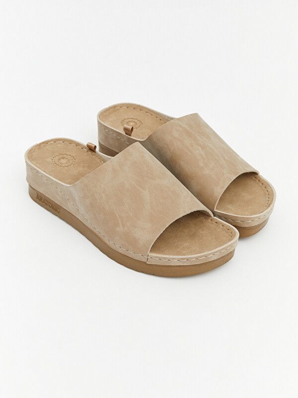 Moudda LC Waikiki - Pantoufles pour Femme couleur Beige - Tunisie 1