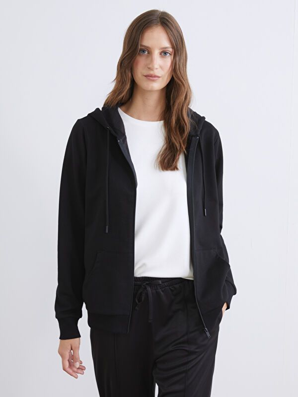 Moudda LC Waikiki - Cardigan en jersey couleur Noir pour femmes - Tunisie 1