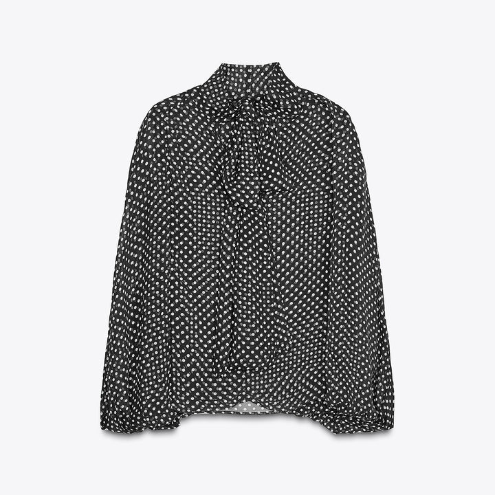 Moudda ZARA - Blouse Cape - Nœud & Pois - Tunisie 1