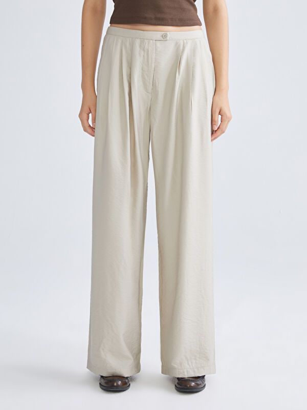 Moudda LC Waikiki - Pantalon tissé fin Femme Beige - Tunisie 2