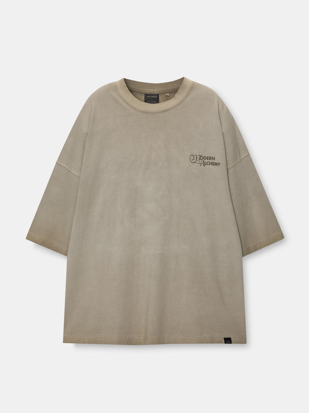 Moudda PULL & BEAR - T-Shirt Demi-Manches Oil Wash Imprimé Boxy Fit Arena - Tunisie 3