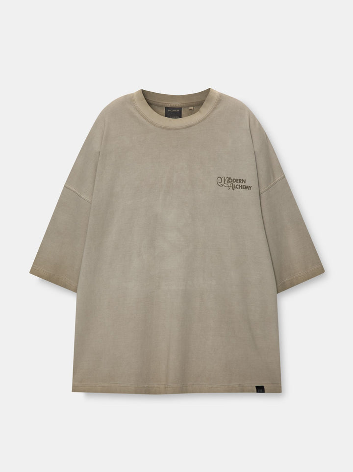 Moudda PULL & BEAR - T-Shirt Demi-Manches Oil Wash Imprimé Boxy Fit Arena - Tunisie 3