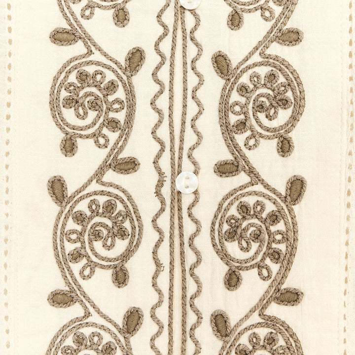 Moudda ZARA - Blouse - Encolure Forcée, Broderie Contrastée & Perles - Tunisie 3