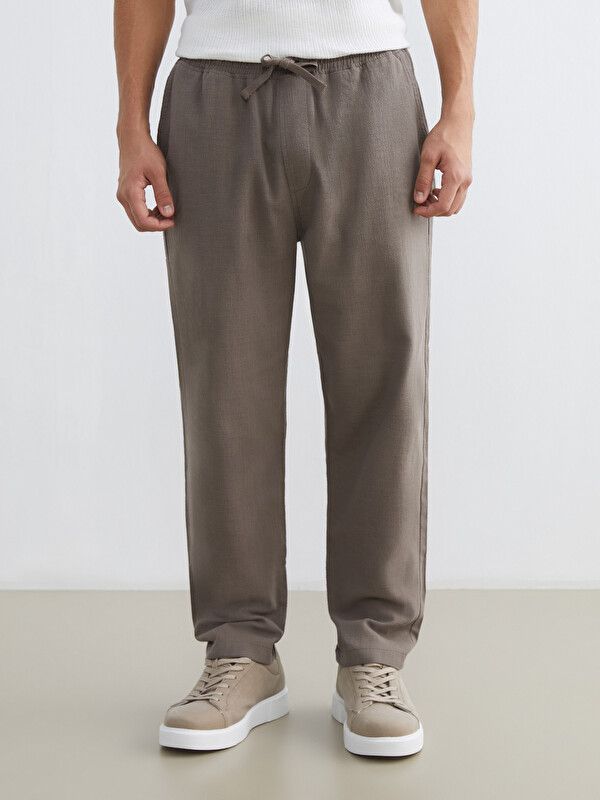 Moudda LC Waikiki - Pantalon mi-saison en tissu pour Homme couleur Vison - Tunisie 2