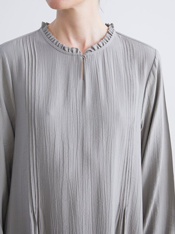 Moudda LC Waikiki - Robe tissée manches longues Femme Gris clair - Tunisie 3