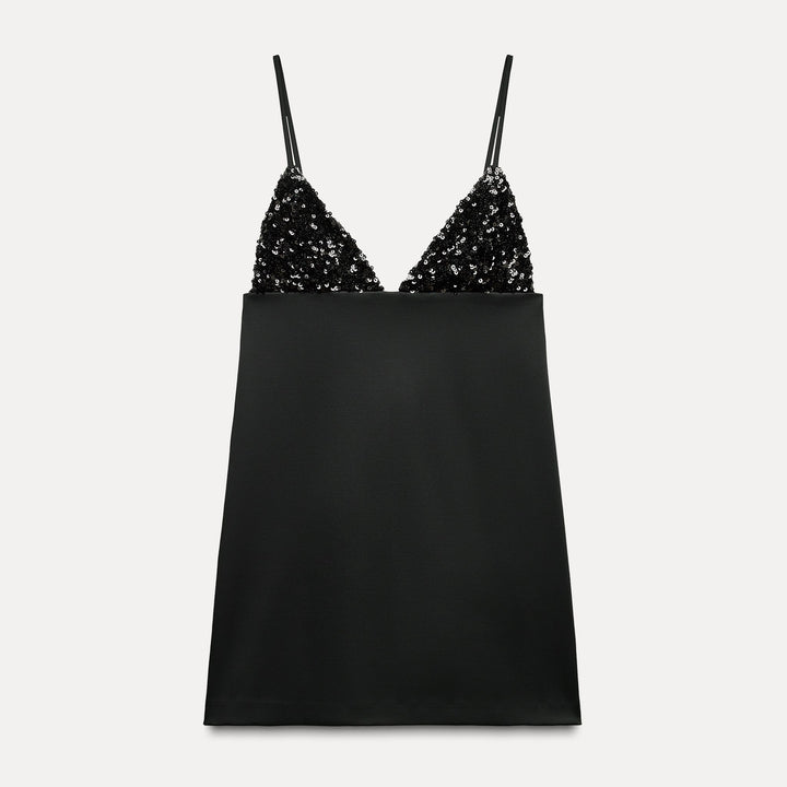 Moudda ZARA - Combinaison courte bretelles pailletée - Tunisie 2