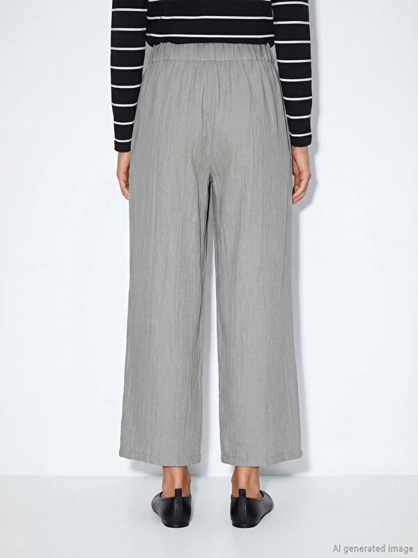 Moudda LC Waikiki - Pantalon léger en tissu pour Femme couleur Gris clair - Tunisie 4
