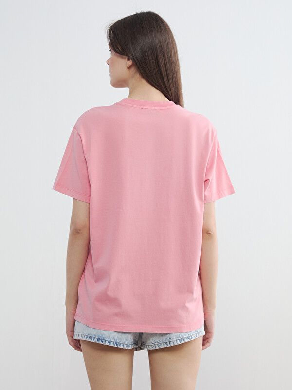 Moudda LC Waikiki - Body imprimé manches courtes en jersey pour Femme couleur Rose moyen - Tunisie 4
