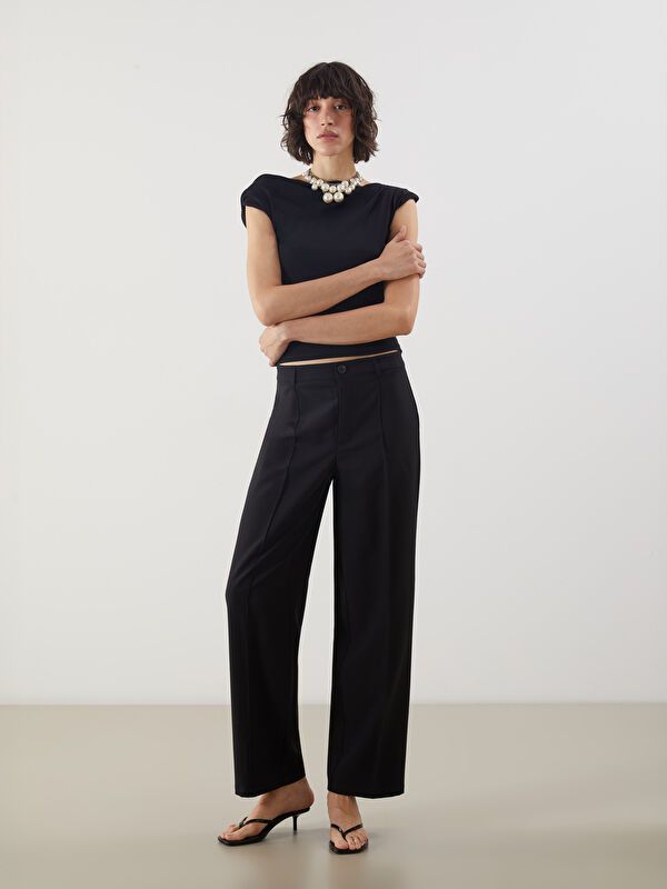 Moudda LC Waikiki - Pantalon tissé moyen Femme Noir - Tunisie 1