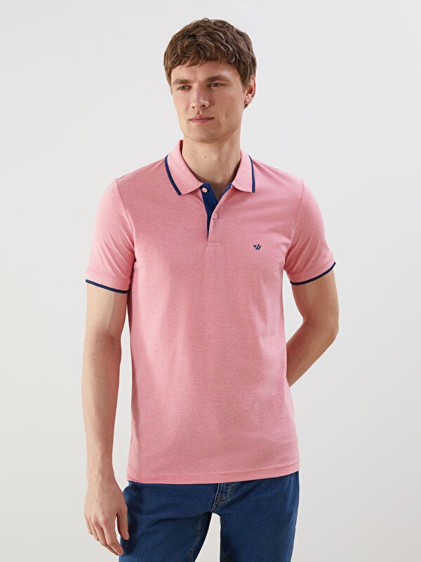 Moudda LC Waikiki - T-shirt col polo basique manches courtes en jersey - Tunisie 1