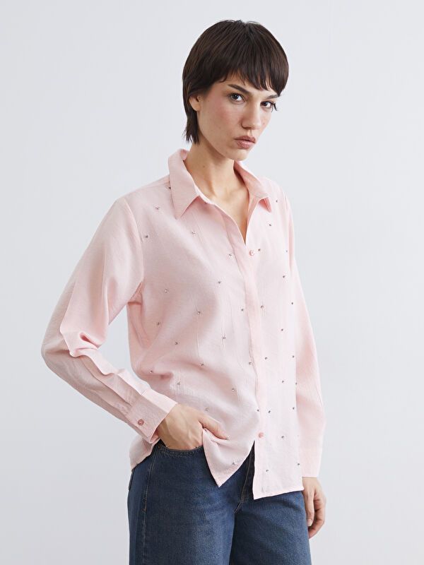 Moudda LC Waikiki - Chemise manches longues en tissu pour Femme - Tunisie 1